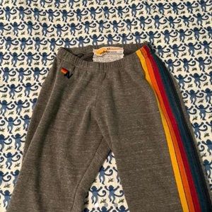 aviator nation sweats grey/rainbow XS can fit S